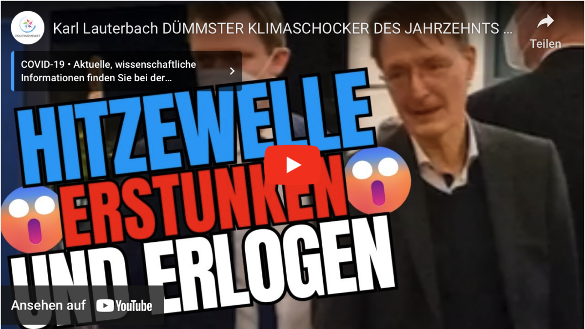 Karl Lauterbach DÜMMSTER KLIMASCHOCKER DES JAHRZEHNTS ENTLARVT!