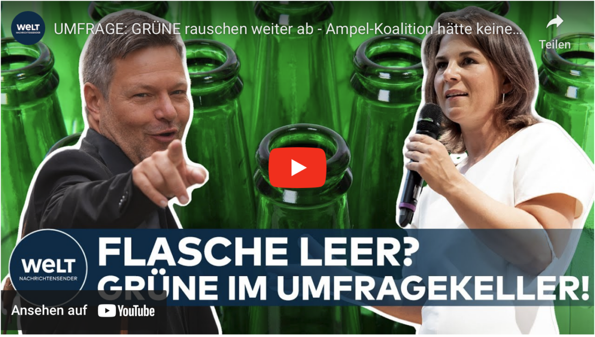 UMFRAGE: GRÜNE rauschen weiter ab – Ampel-Koalition hätte keine Mehrheit