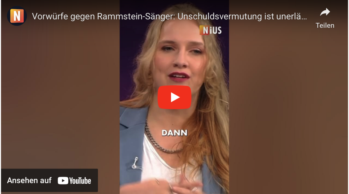 Vorwürfe gegen Rammstein-Sänger: Unschuldsvermutung ist unerlässlich in einem Rechtsstaat #rammstein
