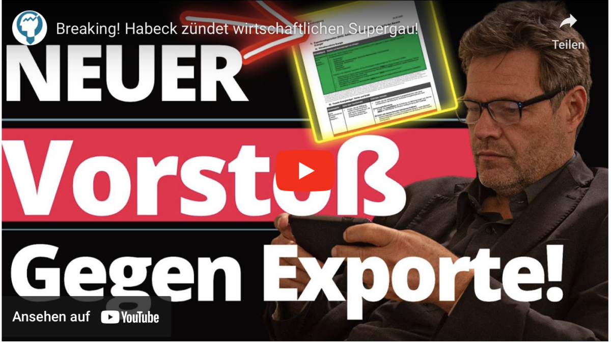 Breaking! Habeck zündet wirtschaftlichen Supergau!
