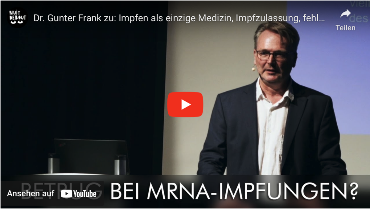 Dr. Gunter Frank zu: Impfen als einzige Medizin, Impfzulassung, fehlerhafte Studien!