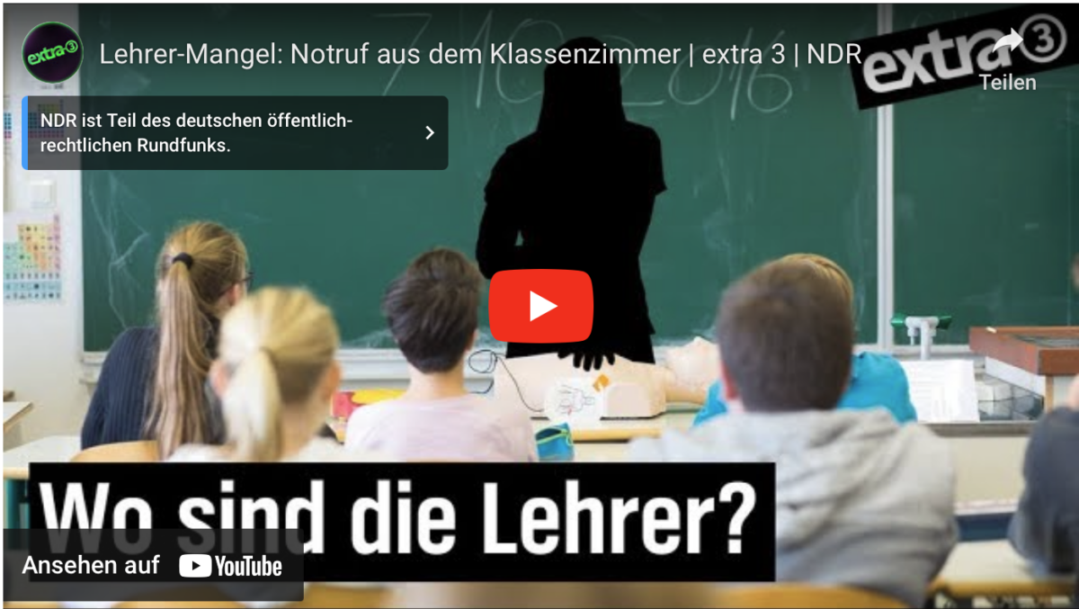 Lehrer-Mangel: Notruf aus dem Klassenzimmer | extra 3 | NDR