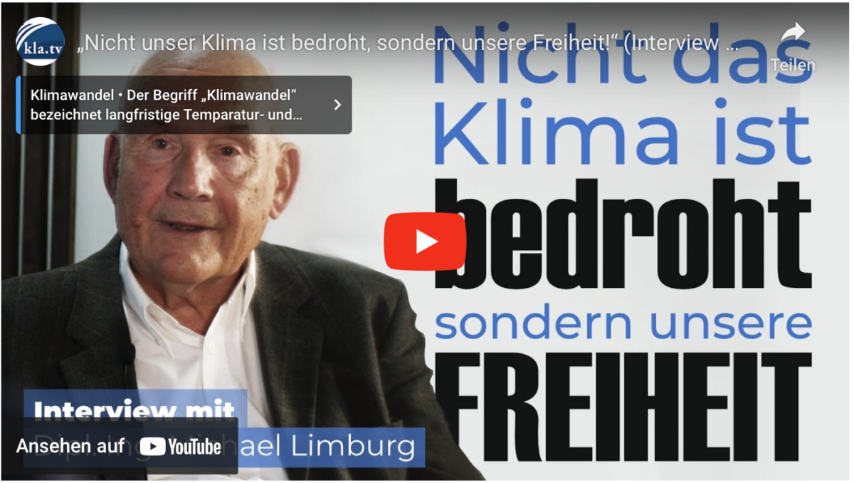„Nicht unser Klima ist bedroht, sondern unsere Freiheit!“ (Interview mit Dipl. Ing. Michael Limburg)