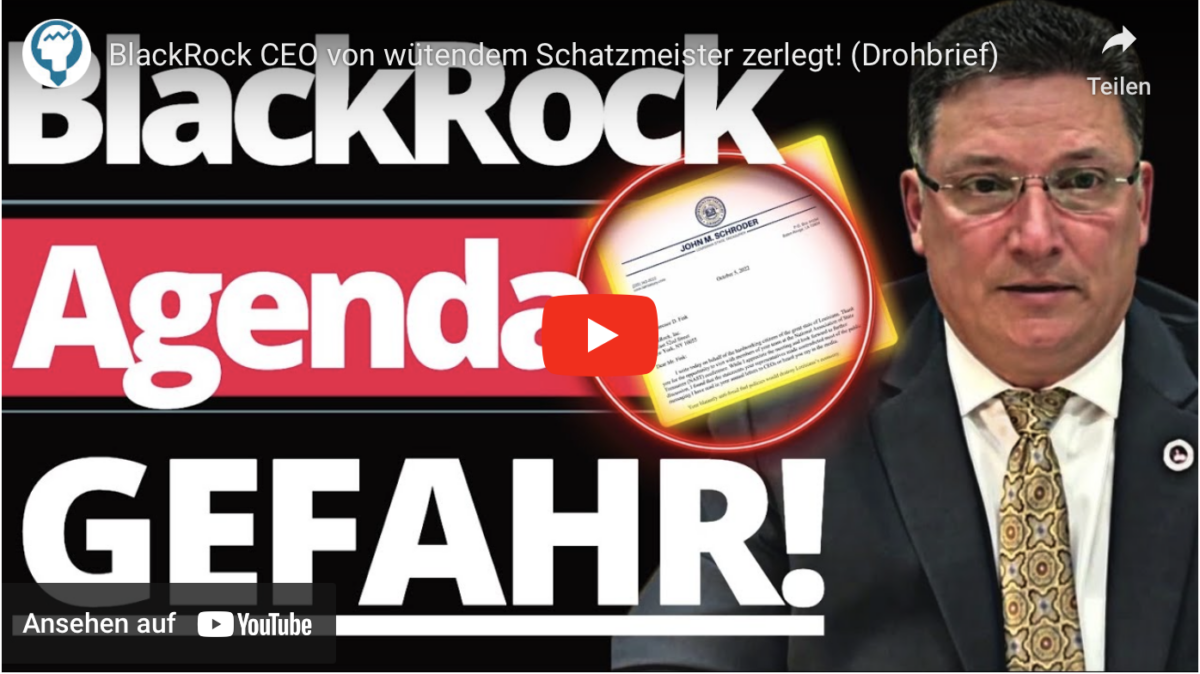 BlackRock CEO von wütendem Schatzmeister zerlegt! (Drohbrief)!