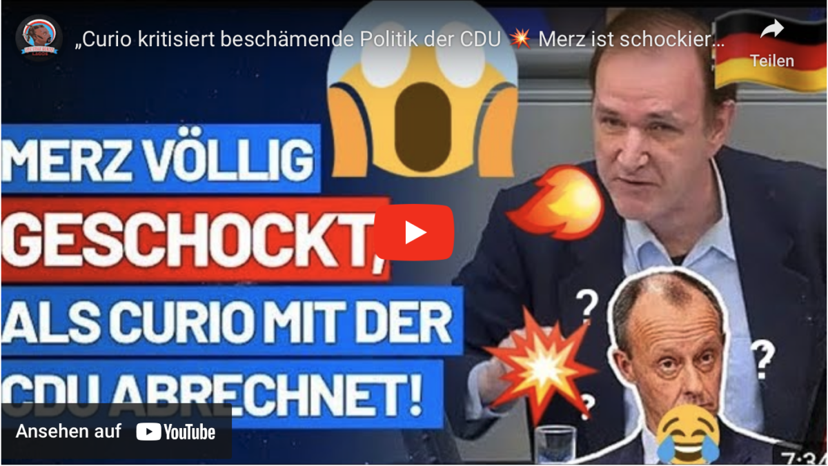 „Curio kritisiert beschämende Politik der CDU, Merz ist schockiert gegangen!