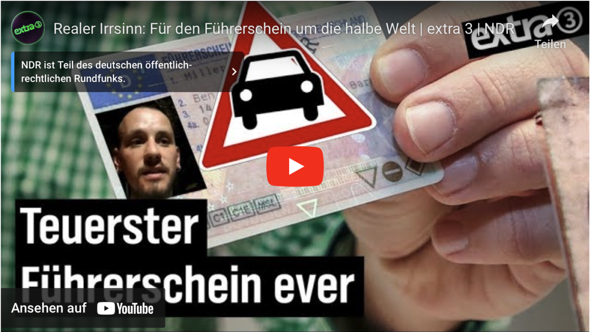 Realer Irrsinn: Für den Führerschein um die halbe Welt | extra 3 | NDR