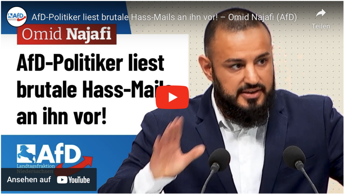 AfD-Politiker liest brutale Hass-Mails an ihn vor! – Omid Najafi (AfD)