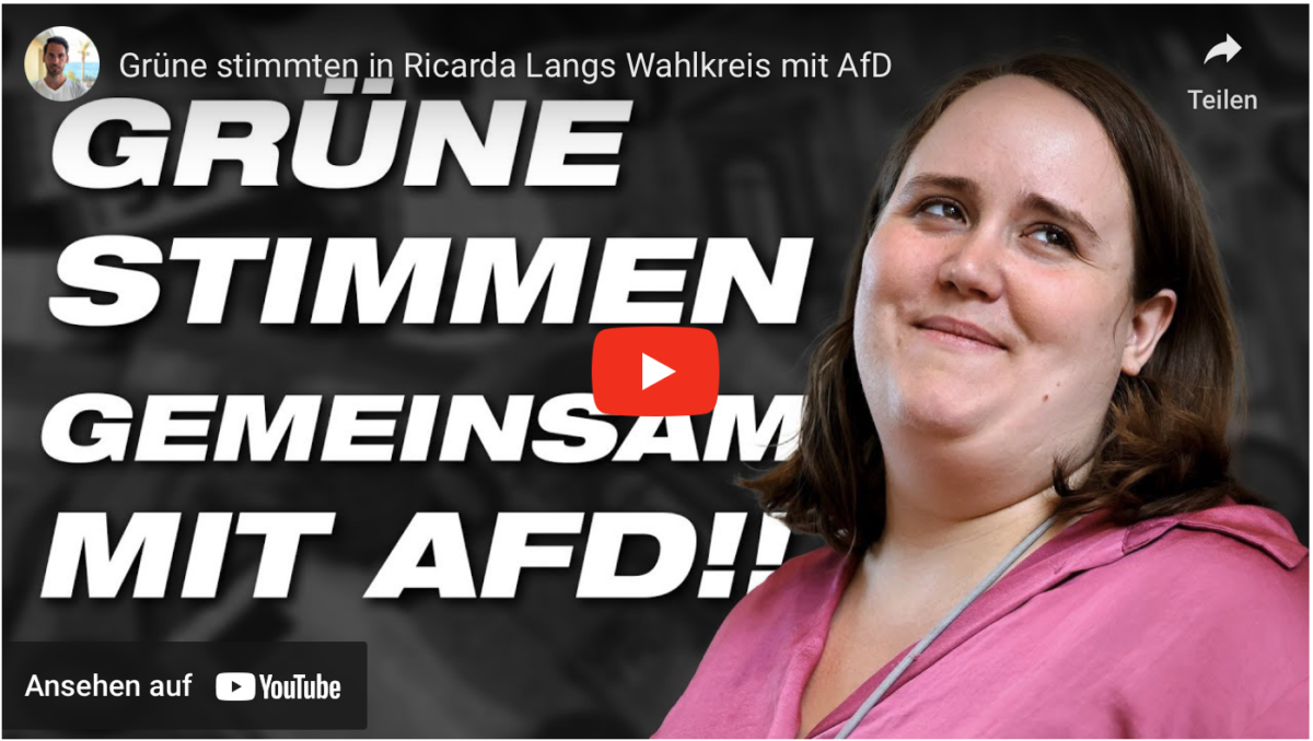 Grüne stimmten in Ricarda Langs Wahlkreis mit AfD!