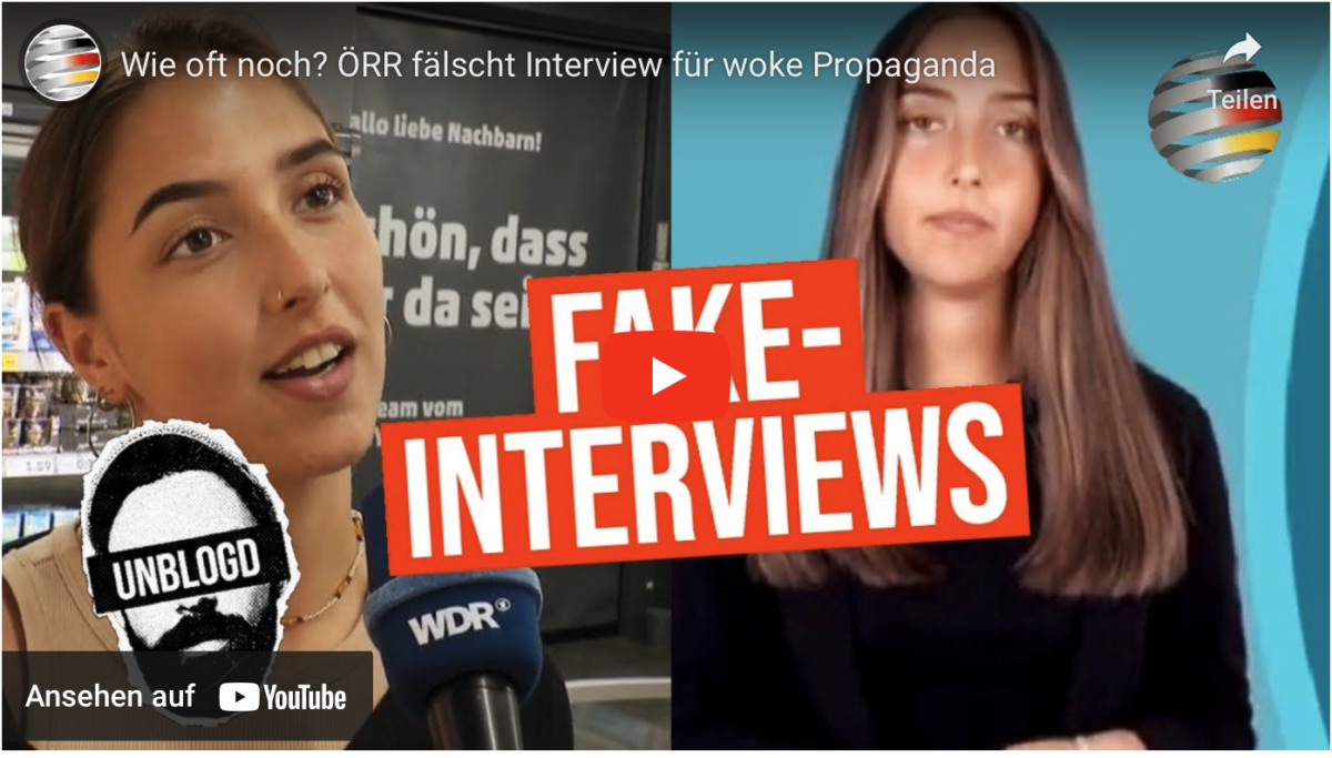 Wie oft noch? ÖRR fälscht Interview für woke Propaganda!