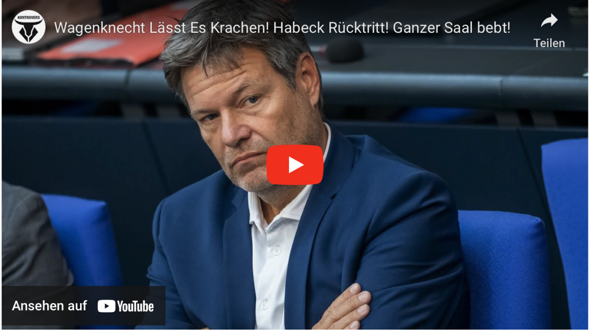 Wagenknecht Lässt Es Krachen! Habeck Rücktritt! Ganzer Saal bebt!