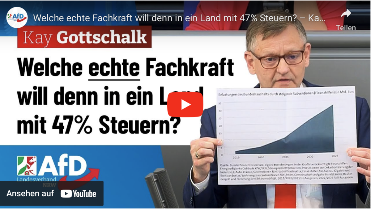 Welche echte Fachkraft will denn in ein Land mit 47% Steuern?