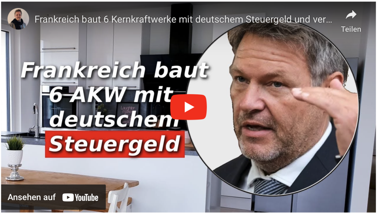 Frankreich baut 6 Kernkraftwerke mit deutschem Steuergeld und versorgt uns mit Strom!