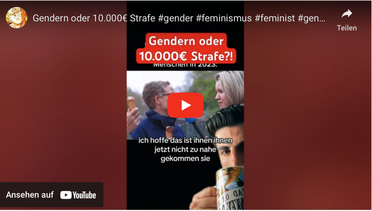 Gendern oder 10.000€ Strafe #gender #feminismus #feminist #gendern #genderidentity