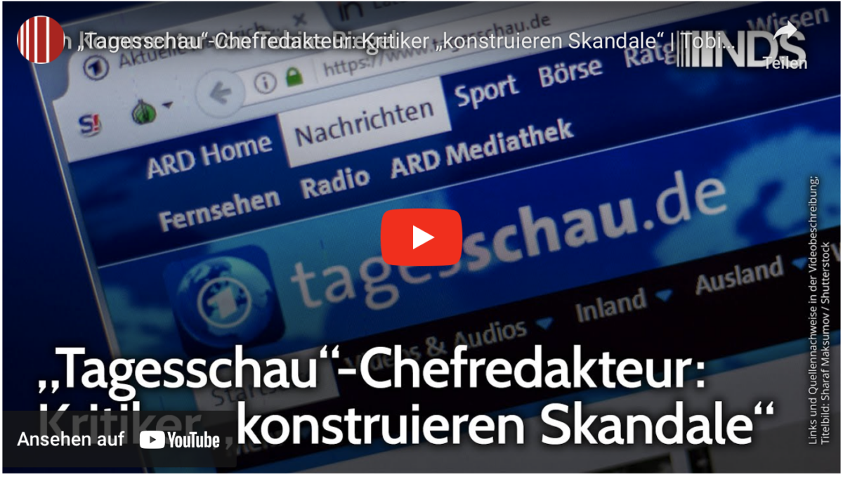 „Tagesschau“-Chefredakteur: Kritiker „konstruieren Skandale“