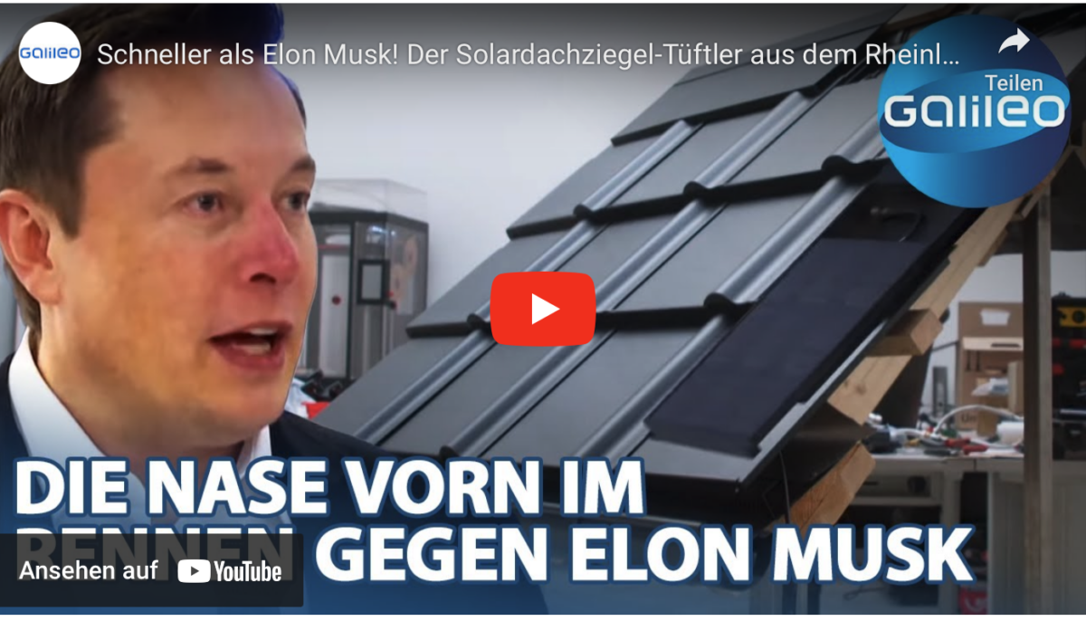 Schneller als Elon Musk! Der Solardachziegel-Tüftler aus dem Rheinland