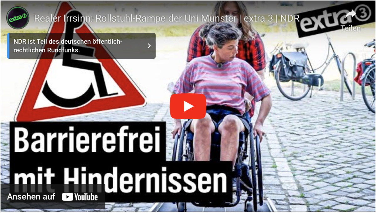 Realer Irrsinn: Rollstuhl-Rampe der Uni Münster