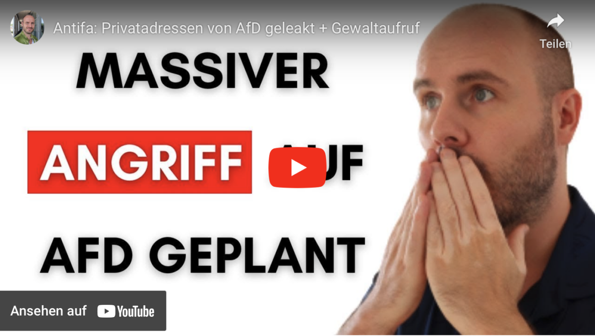 Antifa: Privatadressen von AfD geleakt + Gewaltaufruf