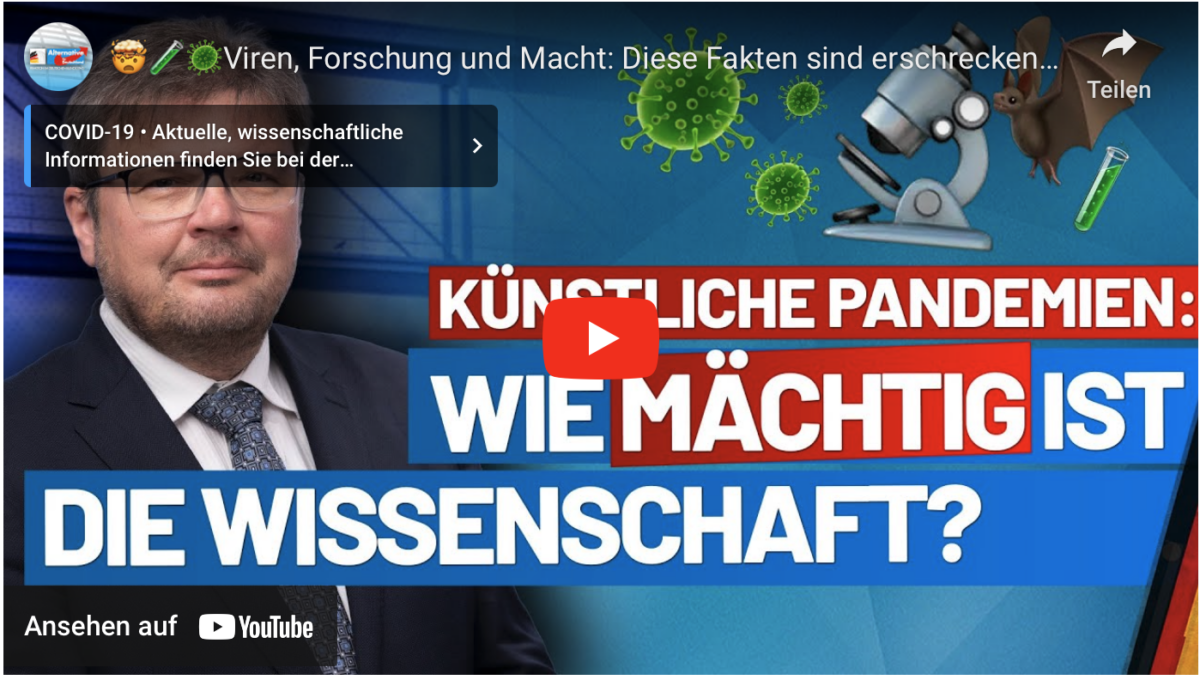 Viren, Forschung und Macht: Diese Fakten sind erschreckend! Dr.Michael Kaufmann -AfD-Fraktions-TV!