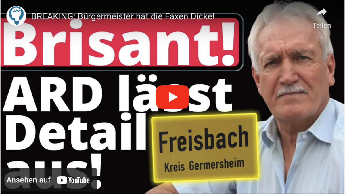 BREAKING: Bürgermeister hat die Faxen Dicke!