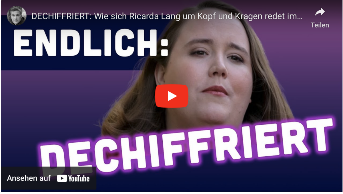 DECHIFFRIERT: Wie sich Ricarda Lang um Kopf und Kragen redet im ARD-Sommerinterview