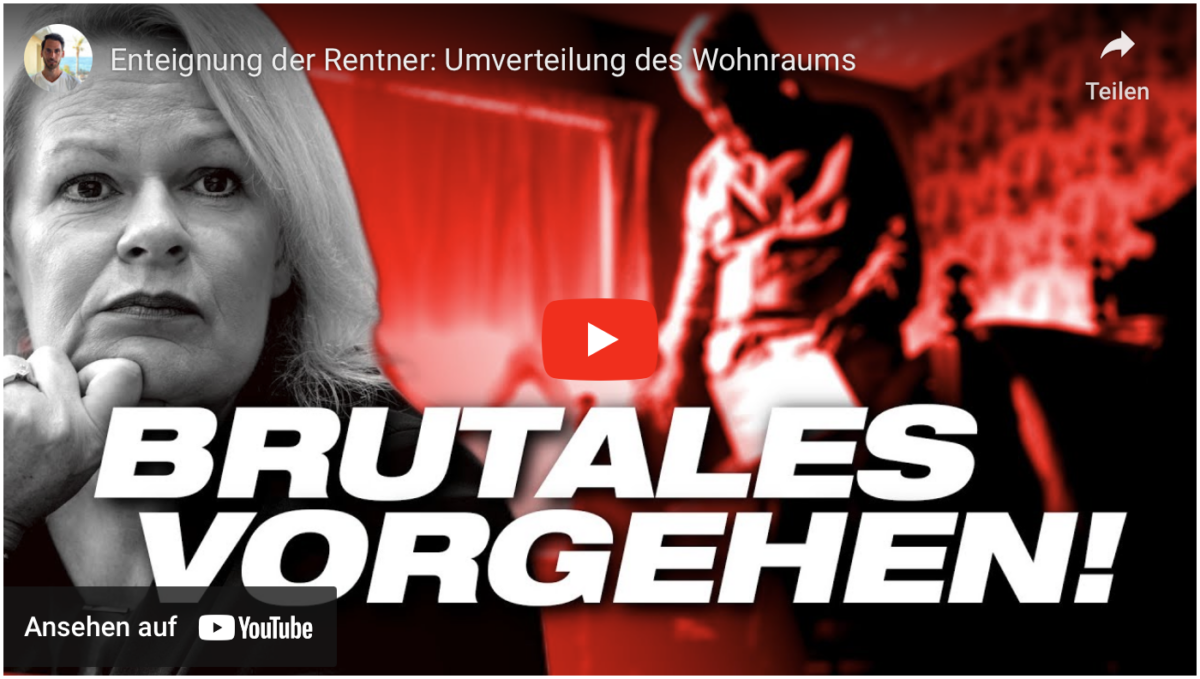 Enteignung der Rentner: Umverteilung des Wohnraums!
