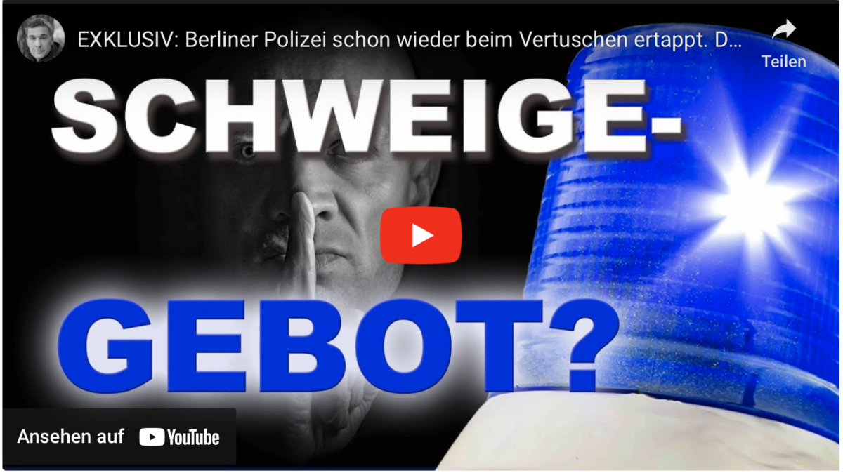 EXKLUSIV: Berliner Polizei schon wieder beim Vertuschen ertappt. Doch mutige Beamte packen aus!