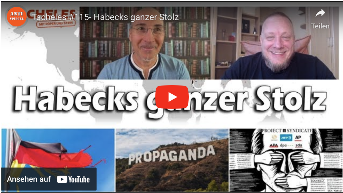 Tacheles #115- Habecks ganzer Stolz!