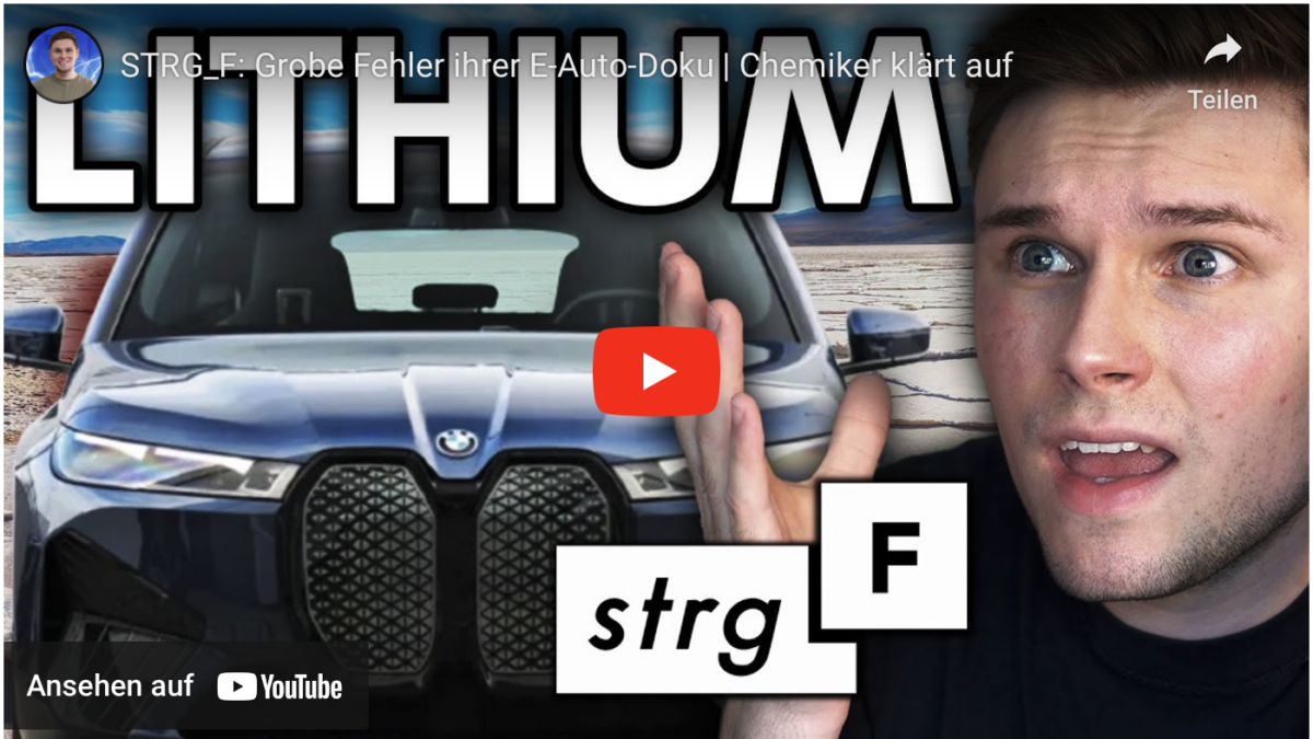 STRG_F: Grobe Fehler ihrer E-Auto-Doku | Chemiker klärt auf