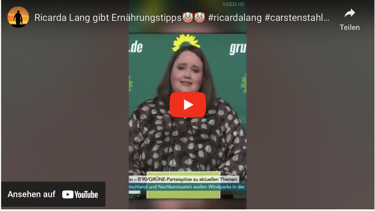 Ricarda Lang gibt Ernährungstipps🤡🤡 #ricardalang #carstenstahl #grüne #ernährung #shorts #essen