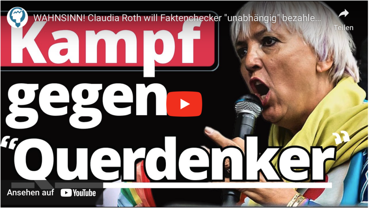 WAHNSINN! Claudia Roth will Faktenchecker „unabhängig“ bezahlen!