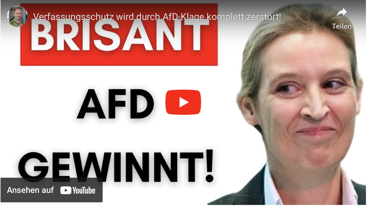 Verfassungsschutz wird durch AfD-Klage komplett zerstört!