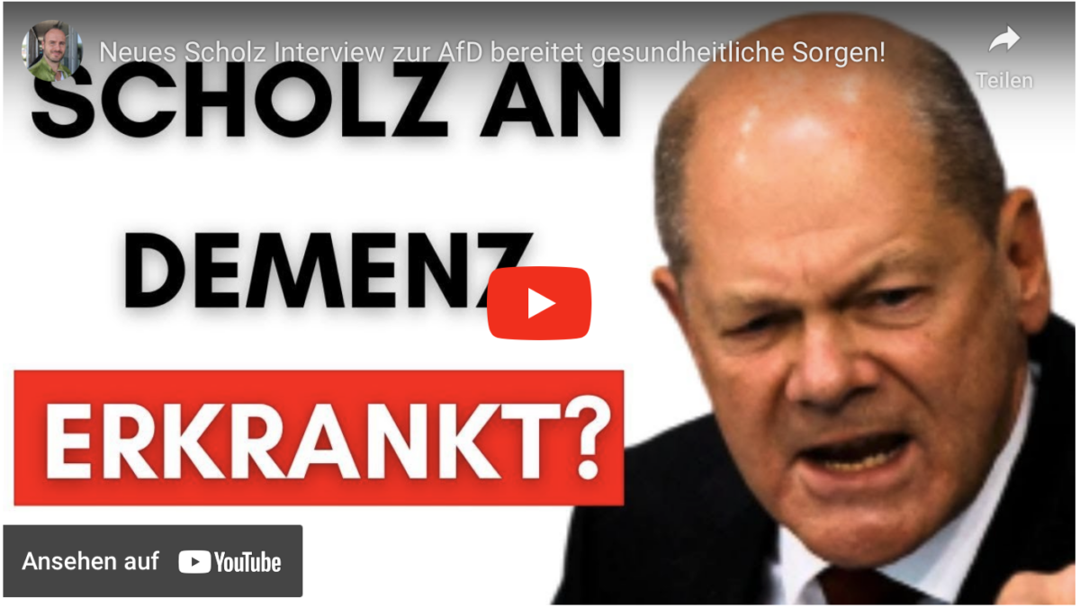 Neues Scholz Interview zur AfD bereitet gesundheitliche Sorgen!