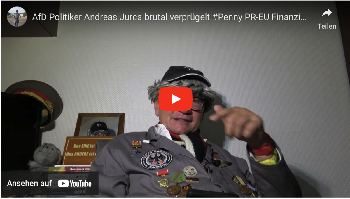 AfD Politiker Andreas Jurca brutal verprügelt!#Penny PR-EU Finanziert!#WEF gegen Privatautos!SATIRE