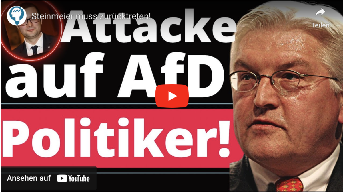 Attacke auf AfD-Politiker! Hetzer Steinmeier muss zurücktreten!