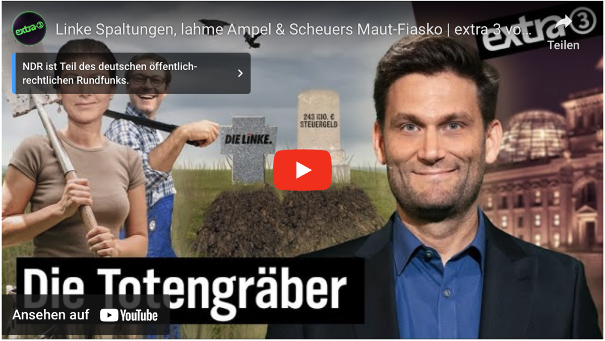 Linke Spaltungen, lahme Ampel & Scheuers Maut-Fiasko!