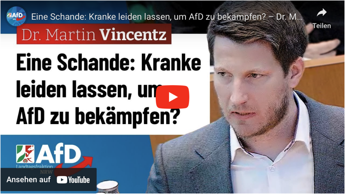 Eine Schande: Kranke leiden lassen, um AfD zu bekämpfen?
