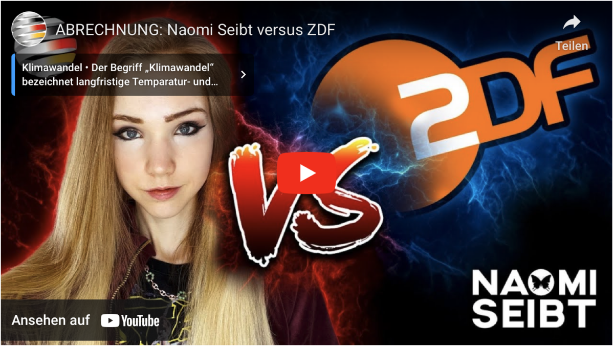 ABRECHNUNG: Naomi Seibt versus ZDF