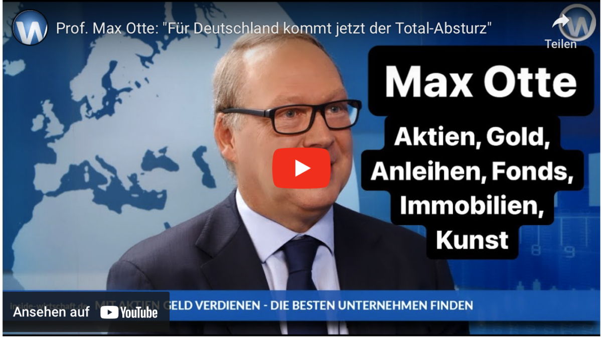Prof. Max Otte: „Für Deutschland kommt jetzt der Total-Absturz“
