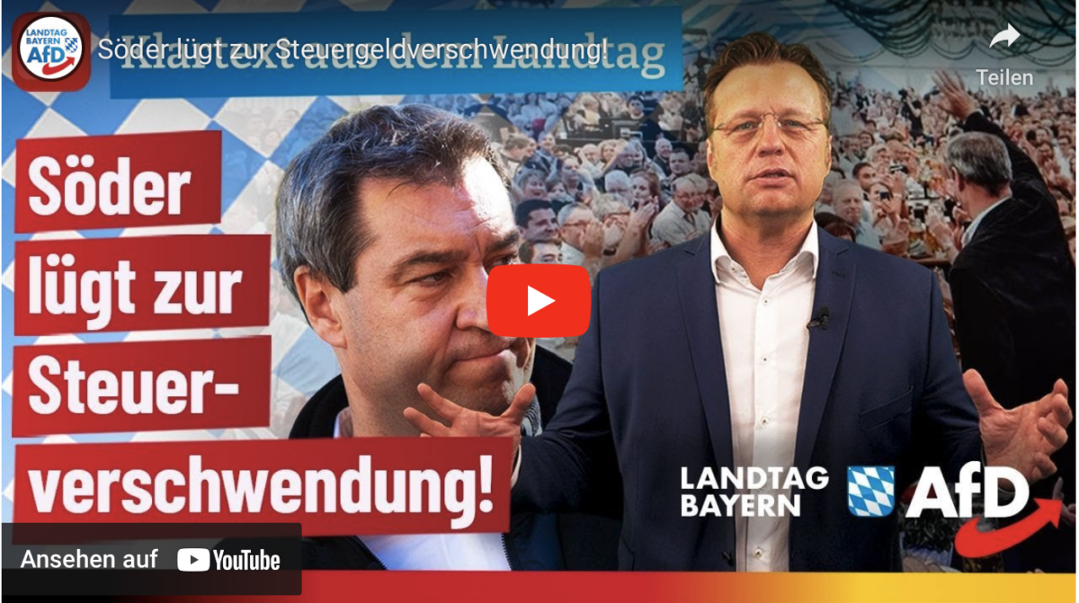 Söder lügt zur Steuergeldverschwendung!
