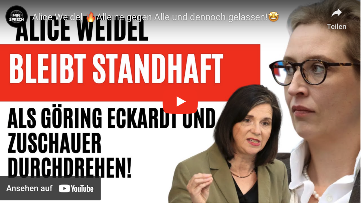 Alice Weidel 🔥Alleine gegen Alle und dennoch gelassen!