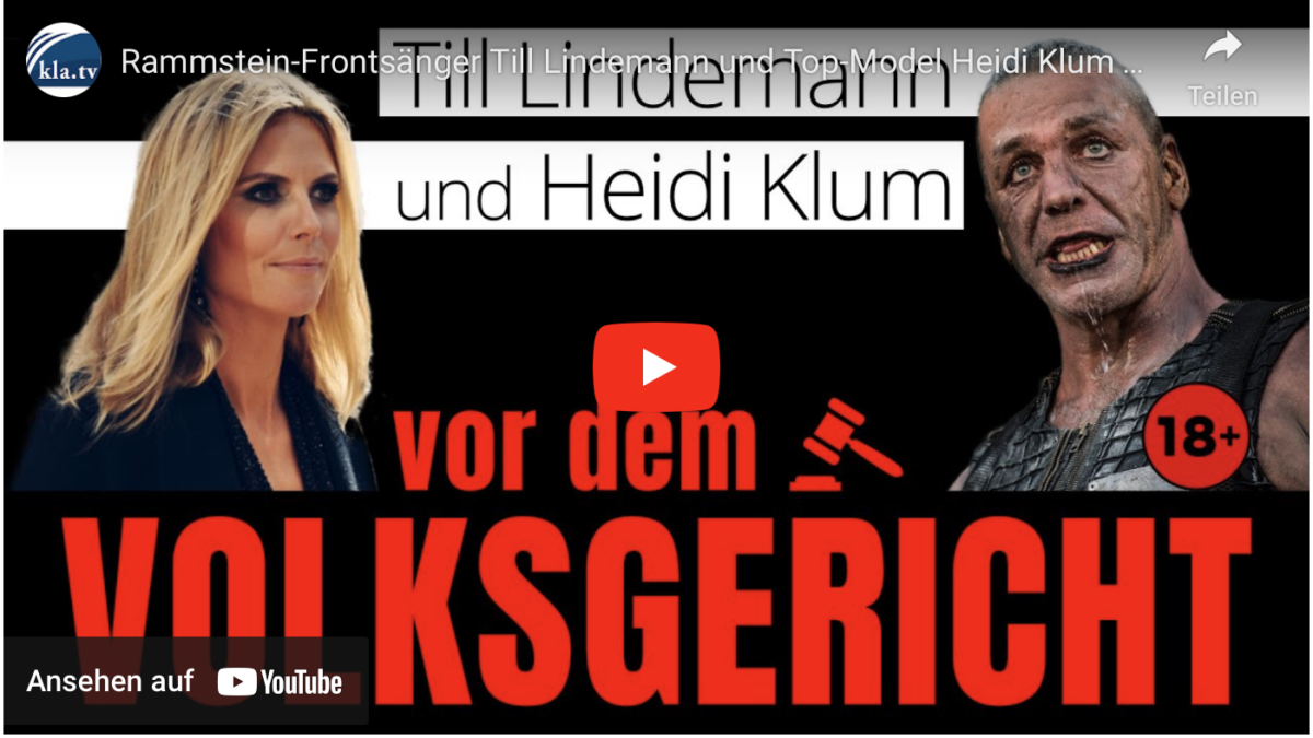 Rammstein-Frontsänger Till Lindemann und Top-Model Heidi Klum vor dem VOLKSGERICHT (von Lois Sasek)