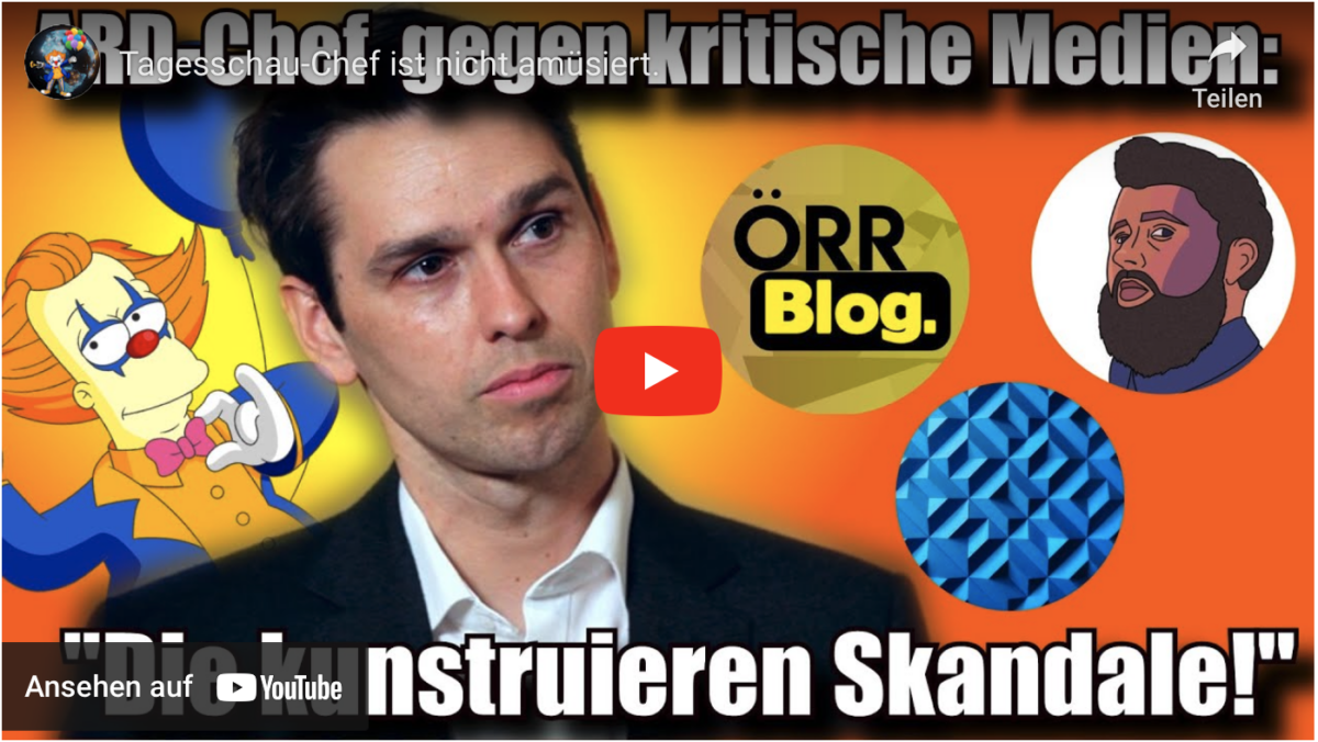 Tagesschau-Chef ist nicht amüsiert.