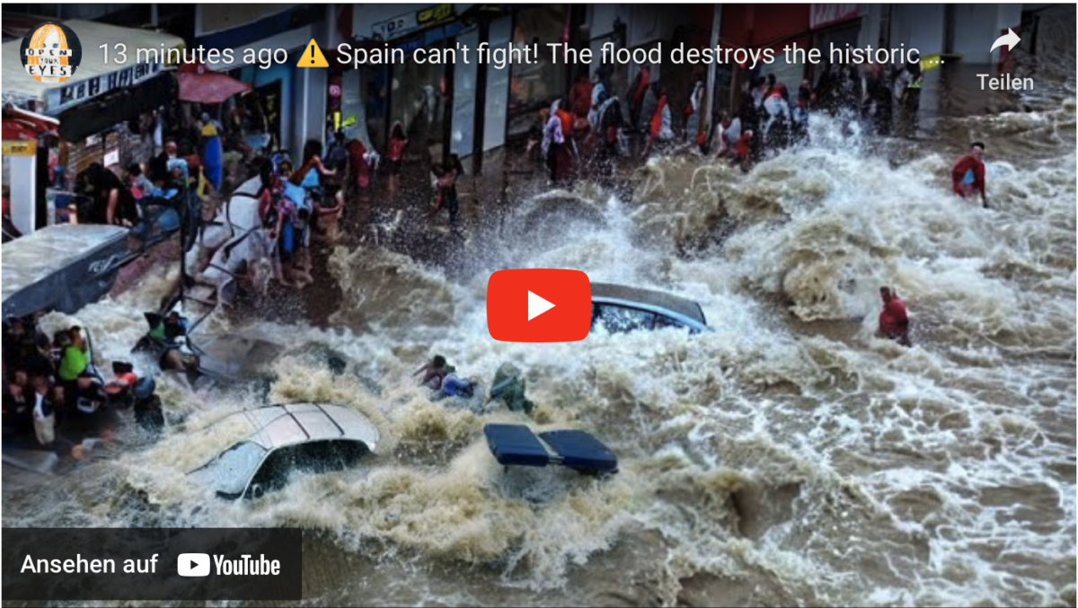 Spanien kann nicht kämpfen! Die Flut zerstört die historische Stadt und spült sie an den Ebro!