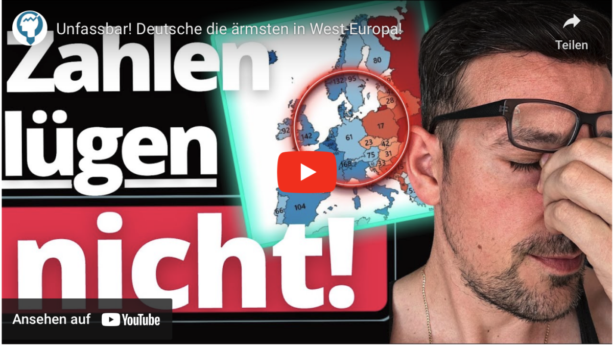 Unfassbar! Deutsche die ärmsten in West-Europa!