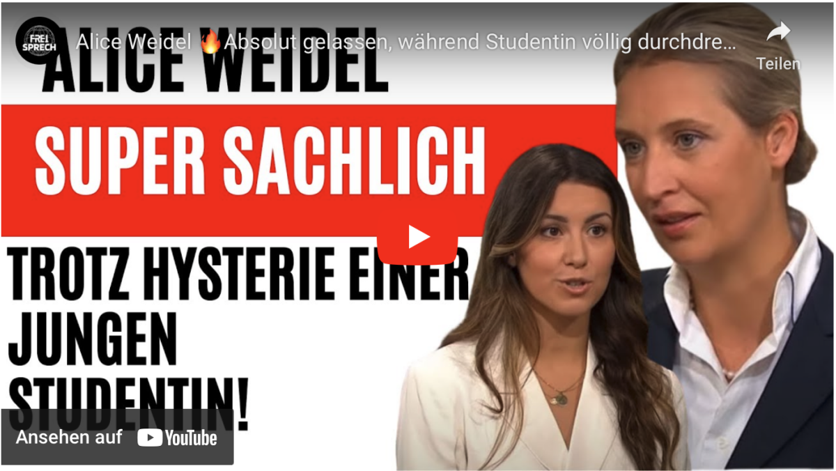 Alice Weidel: Absolut gelassen, während Studentin völlig durchdreht!