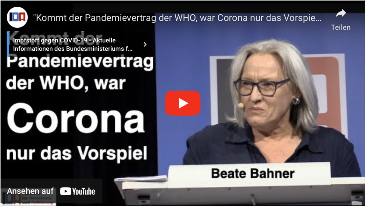 „Kommt der Pandemievertrag der WHO, war Corona nur das Vorspiel“!