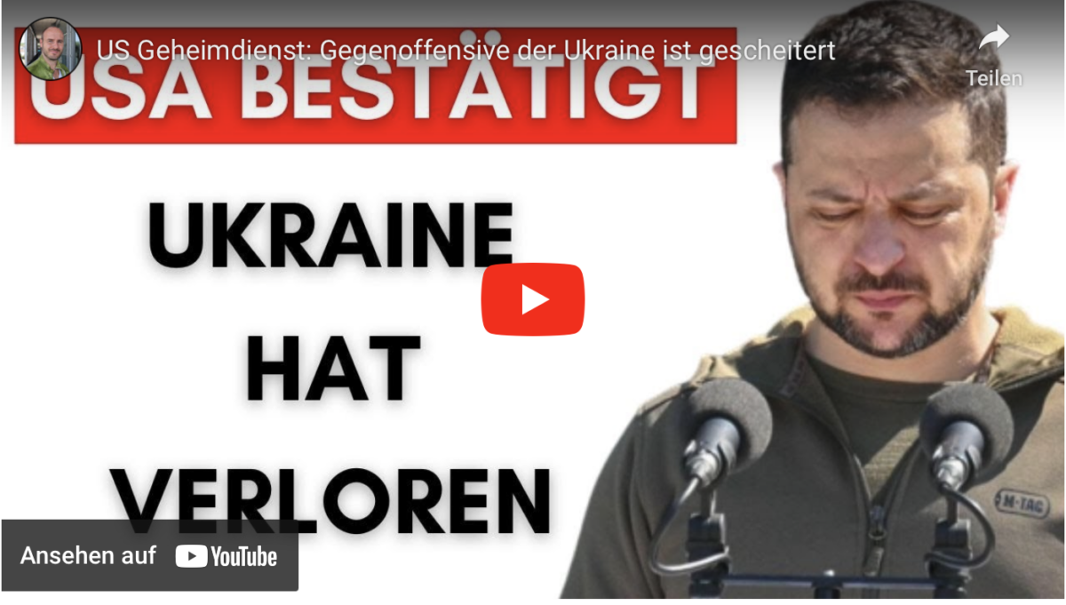 US Geheimdienst: Gegenoffensive der Ukraine ist gescheitert!