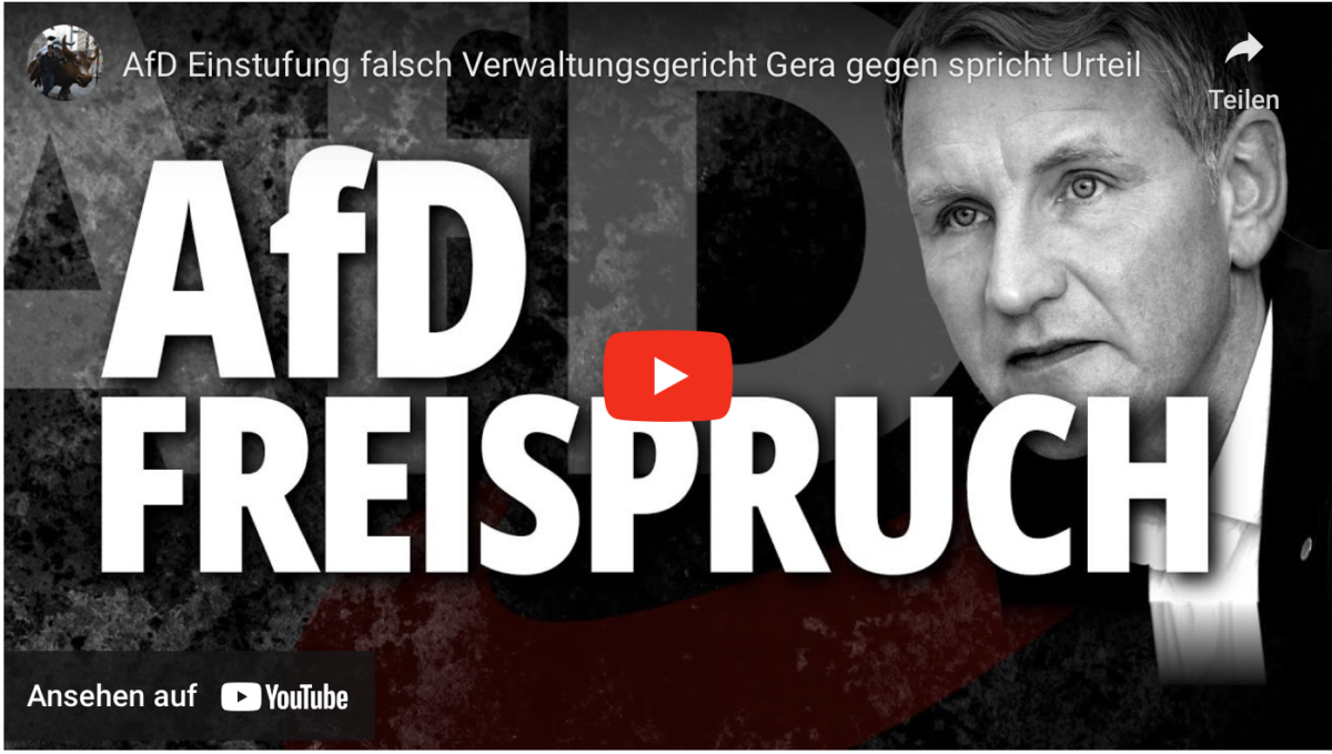 AfD Einstufung falsch Verwaltungsgericht Gera gegen spricht Urteil!