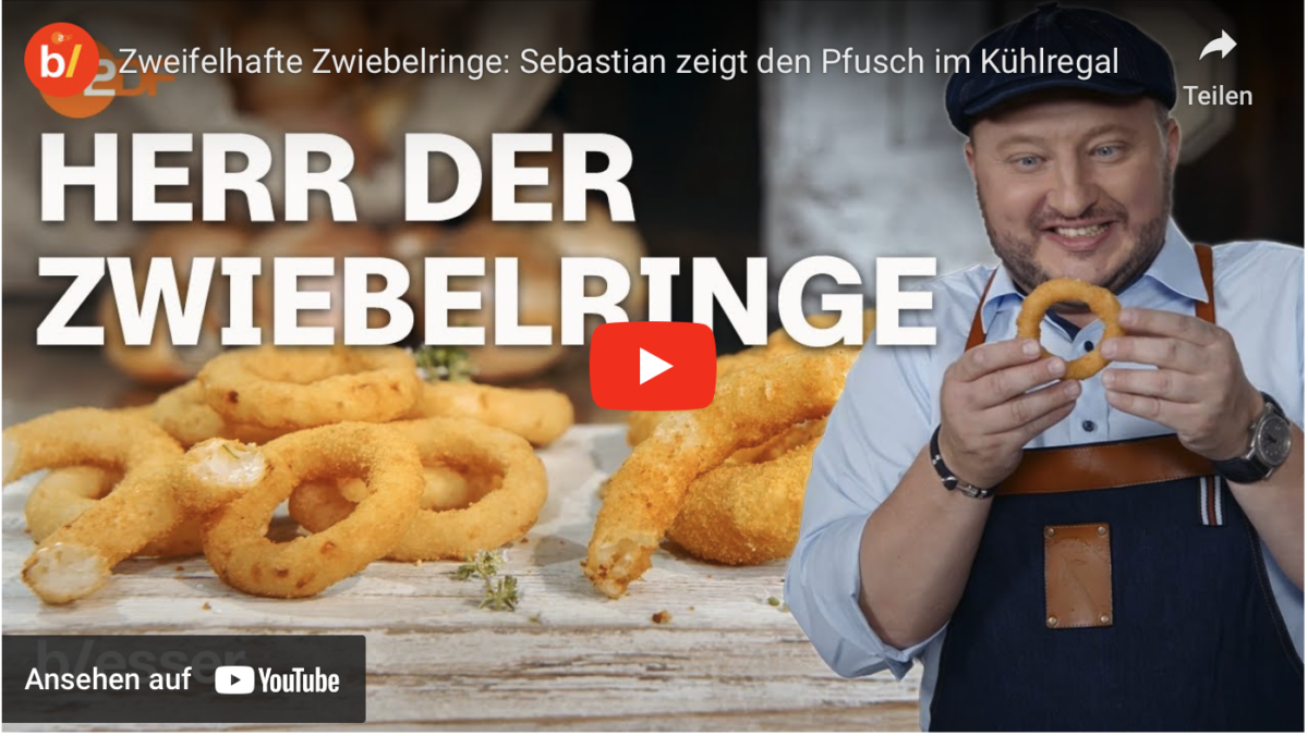 Zweifelhafte Zwiebelringe: Sebastian zeigt den Pfusch im Kühlregal