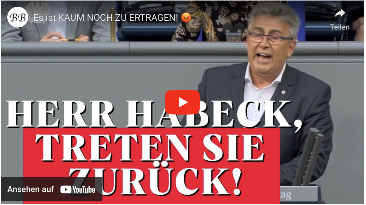 Herr Habeck treten Sie zurück! Es ist KAUM NOCH ZU ERTRAGEN!